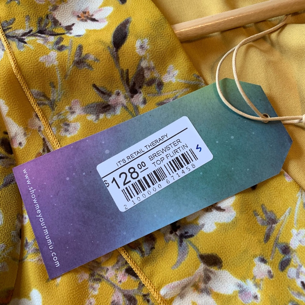 Show Me Your Mumu Yellow Floral Brewster Boho Top - Picture 8 of 9